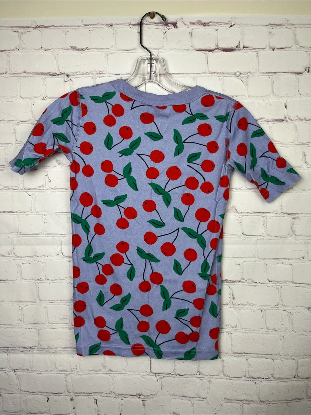Hanna Andersson Short John Pajama Set in Cherry Cheer Print